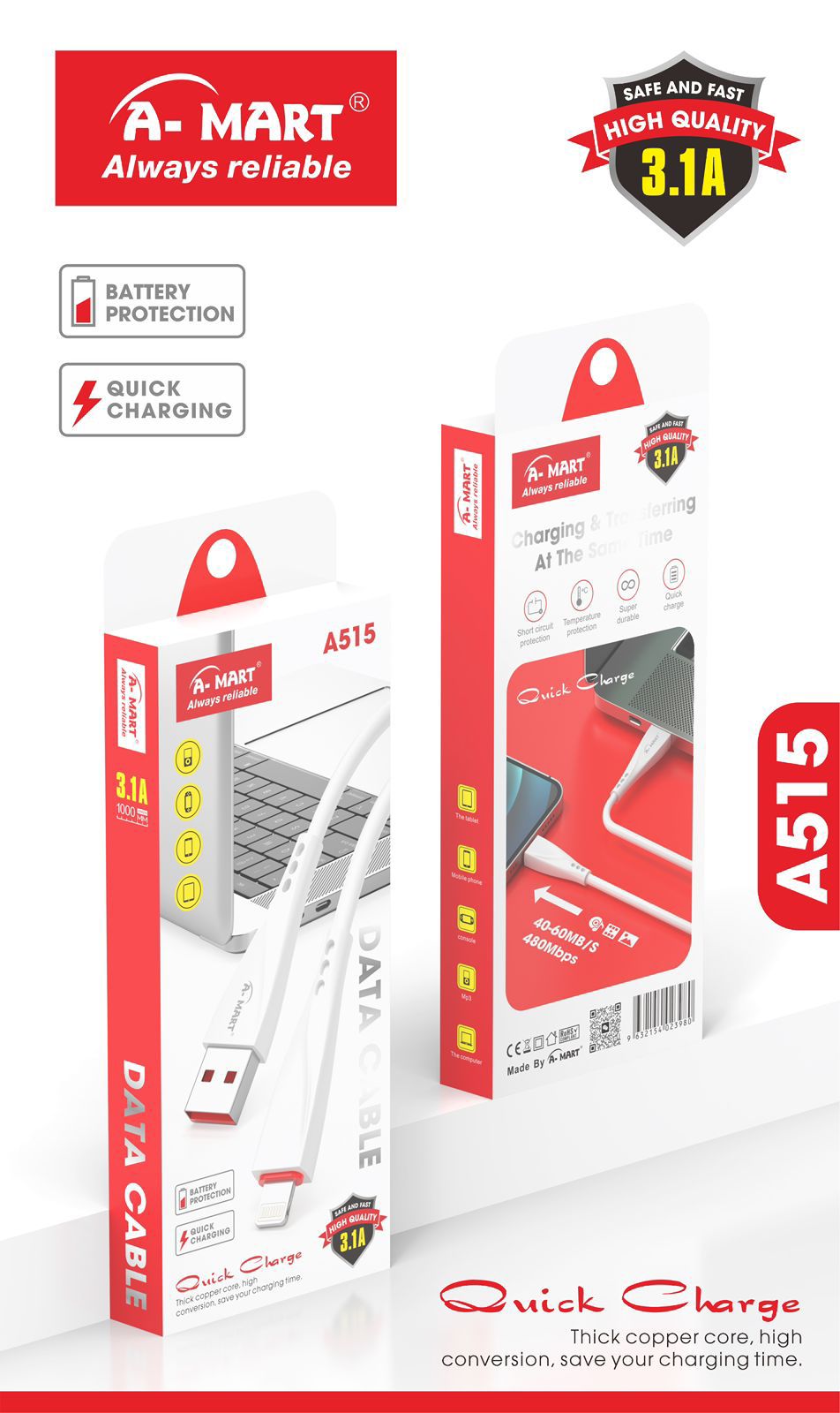 3.1A Fast Charging iPhone Data Cable